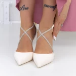 Pantofi Stiletto 3XKK15 Bej » meishop.life