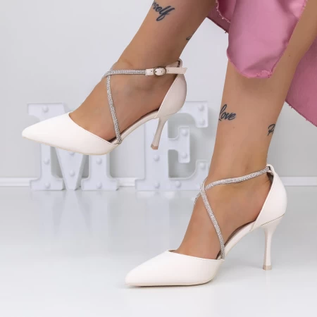 Pantofi Stiletto 3XKK15 Bej » meishop.life