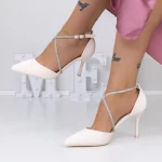 Pantofi Stiletto 3XKK15 Bej » meishop.life