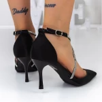 Pantofi Stiletto 3XKK15 Negru » meishop.life