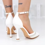 Pantofi Stiletto 3XKK23 Alb » meishop.life