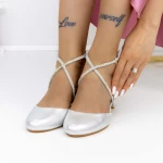 Pantofi cu Toc gros 2YXD62 Argintiu » meishop.life