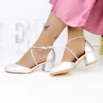 Pantofi cu Toc gros 2YXD62 Argintiu » meishop.life