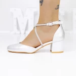 Pantofi cu Toc gros 2YXD62 Argintiu » meishop.life