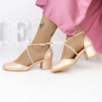 Pantofi cu Toc gros 2YXD62 Champagne » meishop.life