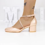 Pantofi cu Toc gros 2YXD62 Champagne » meishop.life