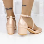 Pantofi cu Toc gros 2YXD62 Champagne » meishop.life
