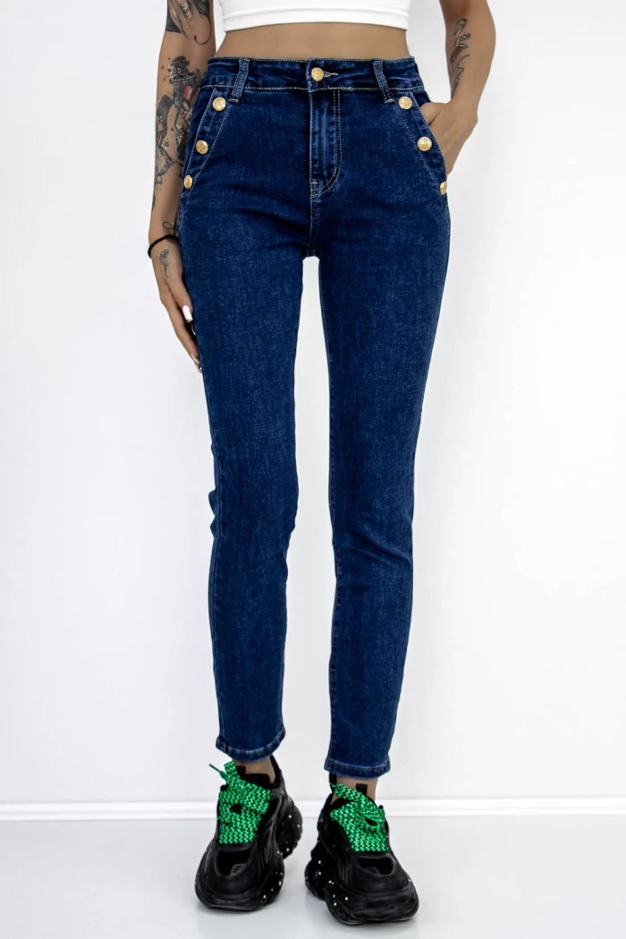 Blugi Dama HW-55 Albastru » meishop.life