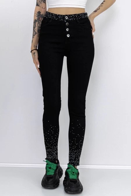 Blugi Dama GH7607A Negru » meishop.life