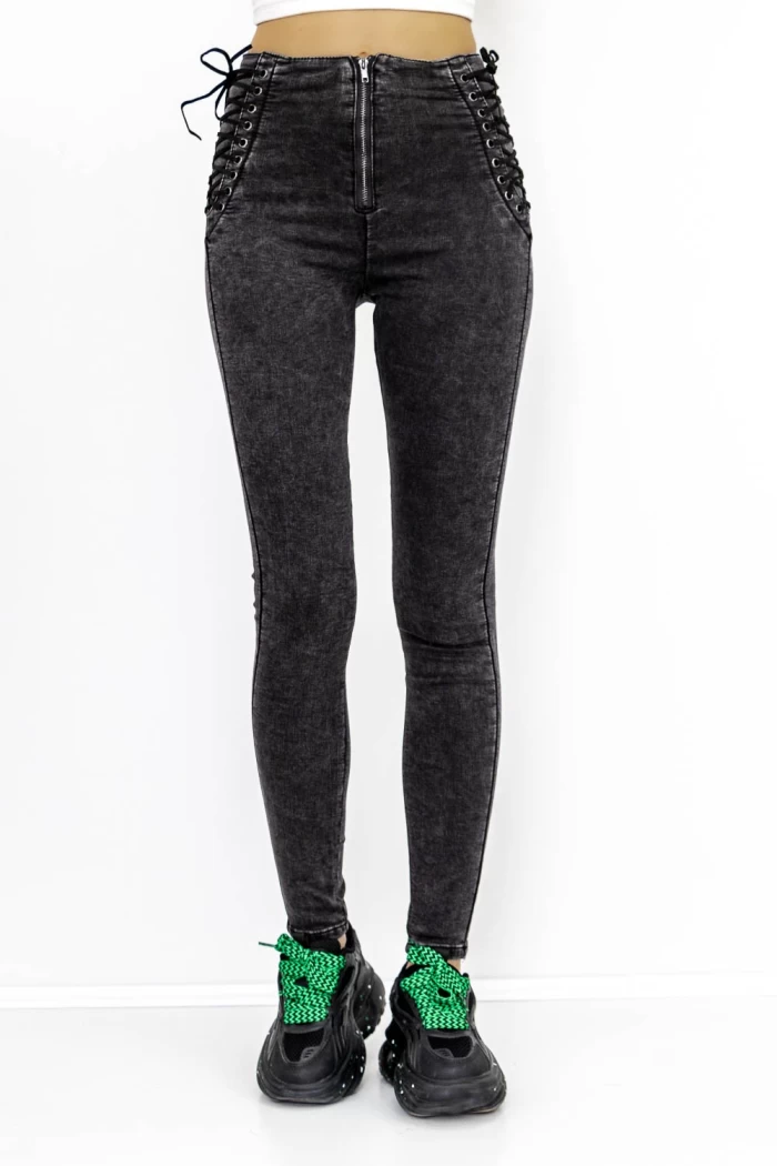 Blugi Dama A7908-3 Negru » meishop.life