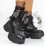 Ghete Dama cu Platforma 3SJN1 Negru » meishop.life