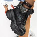 Ghete Dama cu Platforma 3SJN1 Negru » meishop.life