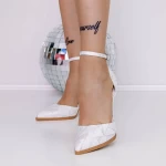 Pantofi Stiletto 3DC30 Alb » meishop.life