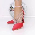 Pantofi Stiletto 3MZY1 Rosu » meishop.life