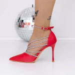 Pantofi Stiletto 3MZY1 Rosu » meishop.life