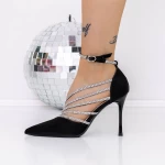 Pantofi Stiletto 3MZY1 Negru » meishop.life