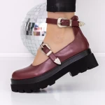 Pantofi Casual Dama 3LE22 Visiniu » meishop.life