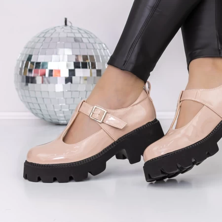 Pantofi Casual Dama 3LE21 Bej » meishop.life