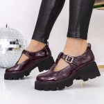 Pantofi Casual Dama 3LE21 Visiniu » meishop.life