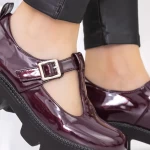 Pantofi Casual Dama 3LE21 Visiniu » meishop.life
