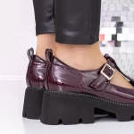 Pantofi Casual Dama 3LE21 Visiniu » meishop.life