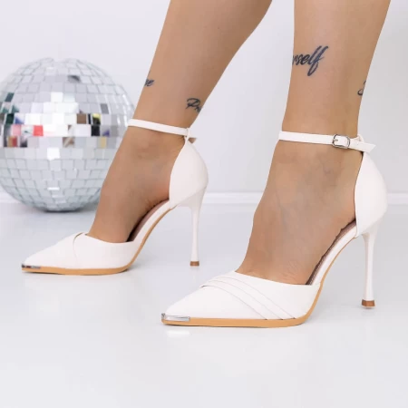 Pantofi Stiletto 3DC28 Bej » meishop.life