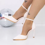 Pantofi Stiletto 3DC28 Bej » meishop.life