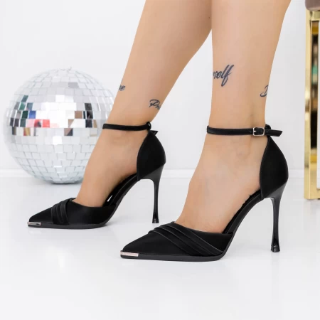 Pantofi Stiletto 3DC28 Negru » meishop.life