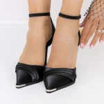 Pantofi Stiletto 3DC28 Negru » meishop.life