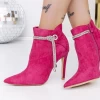 Botine Dama cu Toc subtire 3SYX32 Roz Mei