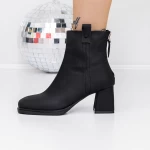 Botine Dama cu Toc gros 3YL8 Negru » meishop.life