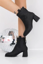 Botine Dama cu Toc gros 3YL8 Negru » meishop.life