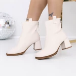 Botine Dama cu Toc gros 3YL8 Bej » meishop.life