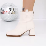 Botine Dama cu Toc gros 3YL8 Bej » meishop.life