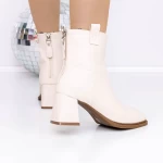 Botine Dama cu Toc gros 3YL8 Bej » meishop.life