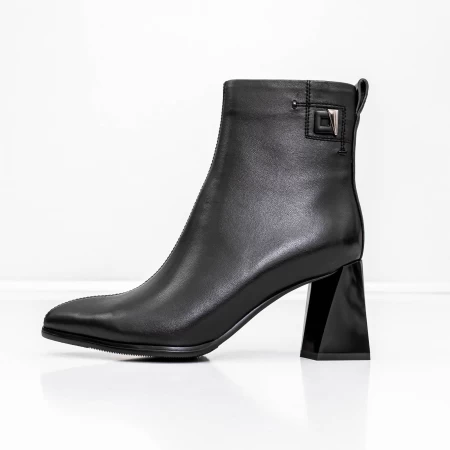 Botine Dama cu toc gros K5826-5049A Negru » meishop.life