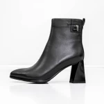 Botine Dama cu toc gros K5826-5049A Negru » meishop.life