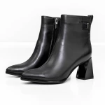 Botine Dama cu toc gros K5826-5049A Negru » meishop.life