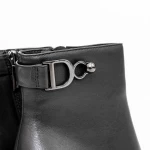 Botine Dama cu toc gros K9196-1B Negru » meishop.life