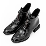 Botine Dama cu toc gros K21713-6C Negru » meishop.life