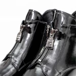 Botine Dama cu toc gros K21713-6C Negru » meishop.life