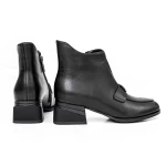 Botine Dama cu toc gros K21698-3A Negru » meishop.life
