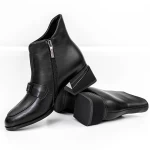 Botine Dama cu toc gros K21698-3A Negru » meishop.life