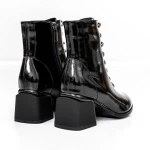 Botine Dama cu toc gros K577-16D Negru » meishop.life
