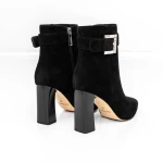 Botine Dama cu toc gros K2942-W85C Negru » meishop.life