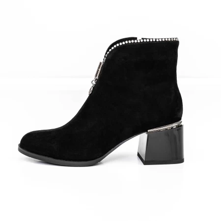Botine Dama cu toc gros KD18-30A Negru » meishop.life