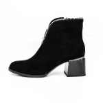 Botine Dama cu toc gros KD18-30A Negru » meishop.life