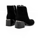 Botine Dama cu toc gros KD18-30A Negru » meishop.life