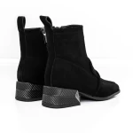 Botine Dama cu toc gros M12-01A Negru » meishop.life