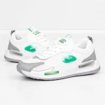 Pantofi Sport Barbati A99 Alb-Verde » meishop.life